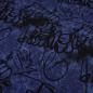 Preview: Stoff Baumwolle French Terry Sweatshirtstoff Graffiti jeans blau schwarz Kleiderstoff Kinderstoff