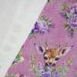 Preview: Fabric cotton French Terry sweatshirt fabric DEAR LOVE Jessy Sewing deer jeans pink lilac purple green brown dress fabric children's fabric