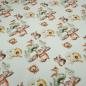 Preview: Stoff Baumwolle Jersey mit Waldtiere Design hellgrün braun gelb bunt Kleiderstoff Kinderstoff