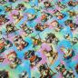 Preview: Stoff Baumwolle Jersey mit Katzen / Kätzchen Design multicolor bunt Kleiderstoff Kinderstoff