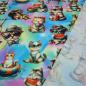 Preview: Stoff Baumwolle Jersey mit Katzen / Kätzchen Design multicolor bunt Kleiderstoff Kinderstoff