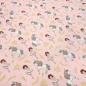 Preview: Stoff Baumwolle Jersey pretty Ballerina Einhorn Herzberührt rosa weiß bunt Kinderstoff Kleiderstoff