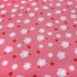 Preview: Fabric cotton jersey "Happy be pink" clouds hearts pink pink red white children's fabric dress fabric by the meter
