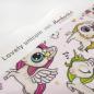 Preview: Stoff Baumwolle Jersey "lovely unicorn" Einhörner Regenbogen Herzen rosa bunt Kinderstoff Kleiderstoff Meterware