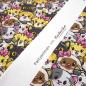 Preview: Fabric cotton french terry sweatshirt fabric partyanimals cats kittens design curry yellow gray pink colorful dress fabric children's fabric