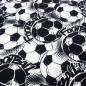 Preview: Fabric cotton jersey team football soccer design white black children's fabric dress fabric