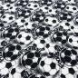 Preview: Fabric cotton jersey team football soccer design white black children's fabric dress fabric