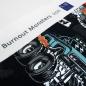 Preview: Fabric cotton jersey burnout monster trucks cars black colorful children's fabric dress fabric by the meter