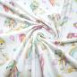 Preview: Stoff Baumwolle Jersey little unicorn Einhorn Regenbogen Herzberührt weiß multicolor bunt Kinderstoff Kleiderstoff
