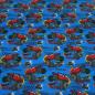 Preview: Fabric Cotton French Terry Sweatshirt Fabric Monster Trucks Offroad Blue Red Yellow Black Gray Multicolor Clothing Fabric Children's Fabric