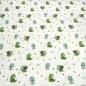Preview: Fabric cotton jersey Little Dragon dragon design cream white green blue colorful children's fabric dress fabric