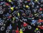 Preview: Fabric cotton jersey monster truck cars design black red blue yellow colorful children's fabric dress fabric