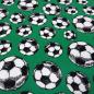 Preview: Fabric cotton jersey football soccer balls design green white black children's fabric dress fabric