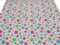 Preview: Stoff Sweatshirtstoff mit Alpenfleece Abseite mit vintage Sterne Design grau melange blau pink grün bunt Kinderstoff Kleiderstoff Hoodiestoff