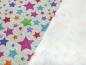 Preview: Stoff Sweatshirtstoff mit Alpenfleece Abseite mit vintage Sterne Design grau melange blau pink grün bunt Kinderstoff Kleiderstoff Hoodiestoff