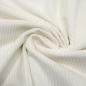 Preview: Stoff Stretch Querstretch Baumwolle Cord uni wollweiss Kleiderstoff Hosenstoff Kinderstoff