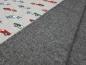 Preview: Stoff Sweatshirtstoff mit Alpenfleece Abseite mit Rennwagen Rennauto Design hellgrau melange rot grün blau bunt Kinderstoff Kleiderstoff Hoodiestoff