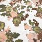 Preview: Stoff Baumwolle Stretch abstrakt Blumenmuster Camuflage Design weiß rosa grün braun Kleiderstoff Hosenstoff Kostümstoff