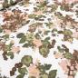 Preview: Stoff Baumwolle Stretch abstrakt Blumenmuster Camuflage Design weiß rosa grün braun Kleiderstoff Hosenstoff Kostümstoff