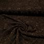 Preview: Fabric chunky knit fabric with cable pattern and lurex thread brown gold shiny dress fabric sweater fabric