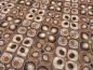 Preview: Stoff Chiffon Blusenstoff retro vintage Blumen Design braun beige Kleiderstoff