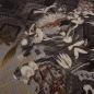 Preview: Stoff Viskose Jersey Blumen abstrakt Design braun beige ocker bunt Kleiderstoff