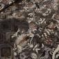 Preview: Stoff Viskose Jersey Blumen abstrakt Design braun beige ocker bunt Kleiderstoff
