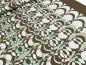 Preview: Fabric viscose jersey with bristles retro vintage design ecrú brown beige mint green dress fabric