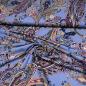 Preview: Fabric viscose jersey with paisley design jeans blue colorful printed dress fabric children's fabric