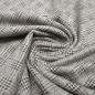 Preview: Stoff Feinstrick Jacquard Glencheck Karo schwarz grau wollweiß Kleiderstoff Hosenstoff