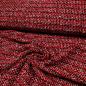 Preview: Stoff Bouclé Karo Lurex rot schwarz wollweiß Kostümstoff Mantelstoff Jackenstoff