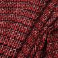 Preview: Stoff Bouclé Karo Lurex rot schwarz wollweiß Kostümstoff Mantelstoff Jackenstoff