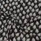 Preview: Fabric viscose jersey with leaves trees fir tree design black white dress fabric children's fabric