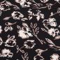 Preview: Stoff Viskose Jersey Blumenmuster Rosen Design schwarz rot weiß Kleiderstoff Kinderstoff