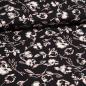 Preview: Stoff Viskose Jersey Blumenmuster Rosen Design schwarz rot weiß Kleiderstoff Kinderstoff