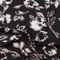 Preview: Stoff Viskose Jersey Blumenmuster Rosen Design schwarz rot weiß Kleiderstoff Kinderstoff