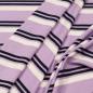 Preview: Fabric viscose jersey lilac wool white navy blue horizontal striped dress fabric children's fabric