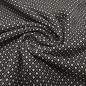 Preview: Fabric stretch fine knit jacquard small diamond black wool white dress fabric trouser fabric