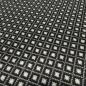 Preview: Fabric stretch fine knit jacquard small diamond black wool white dress fabric trouser fabric