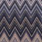 Preview: Stoff Strickstoff Jacquard Zick Zack Lurex jeansblau altrosa grau gold Kleiderstoff