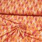 Preview: Fabric viscose blouse fabric curls rings design orange pink pink yellow white dress fabric