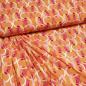 Preview: Fabric viscose blouse fabric curls rings design orange pink pink yellow white dress fabric