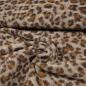 Preview: Stoff Musterwalk Walkloden Kochwolle mit Leo Panther Animal-Print Design beige braun lehm Mantelstoff Kleiderstoff