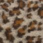 Preview: Stoff Musterwalk Walkloden Kochwolle mit Leo Panther Animal-Print Design beige braun lehm Mantelstoff Kleiderstoff