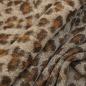 Preview: Stoff Musterwalk Walkloden Kochwolle mit Leo Panther Animal-Print Design beige braun lehm Mantelstoff Kleiderstoff