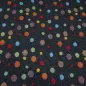 Preview: Stoff Premium Musterwalk Kochwolle Boppel Jacquard Anthrazit Bunt Multicolor Kleiderstoff Mantelstoff