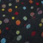 Preview: Stoff Premium Musterwalk Kochwolle Boppel Jacquard Anthrazit Bunt Multicolor Kleiderstoff Mantelstoff