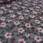 Preview: Fabric Ital. pattern walk boiled wool walkloden relief flowers tendrils gray pink bordeaux black dress fabric coat fabric