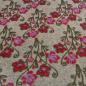 Preview: Fabric Italian patterned walkloden boiled wool relief flowers tendrils beige red lilac olive dress fabric coat fabric