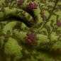 Preview: Stoff Ital. Musterwalk Walkloden Relief Blumen Ranken grün fuchsia oliv Kleiderstoff Mantelstoff